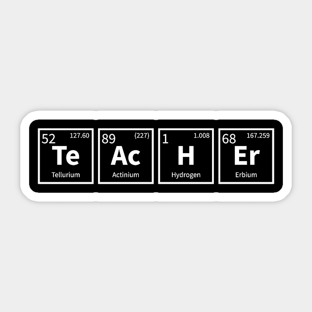 Teacher Funny Gift For A Chemistry Teacher Sticker by MerchAndrey